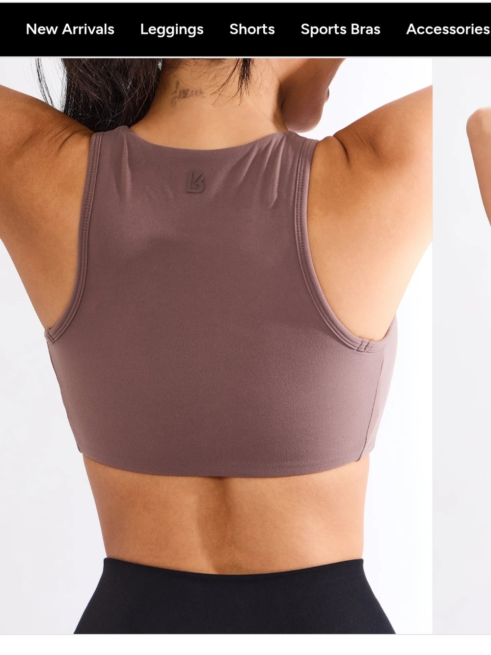 BuffBunny Twisted Curve Sportsbra Color Cold Brew Size Medium NEW!! - Picture 6 of 9